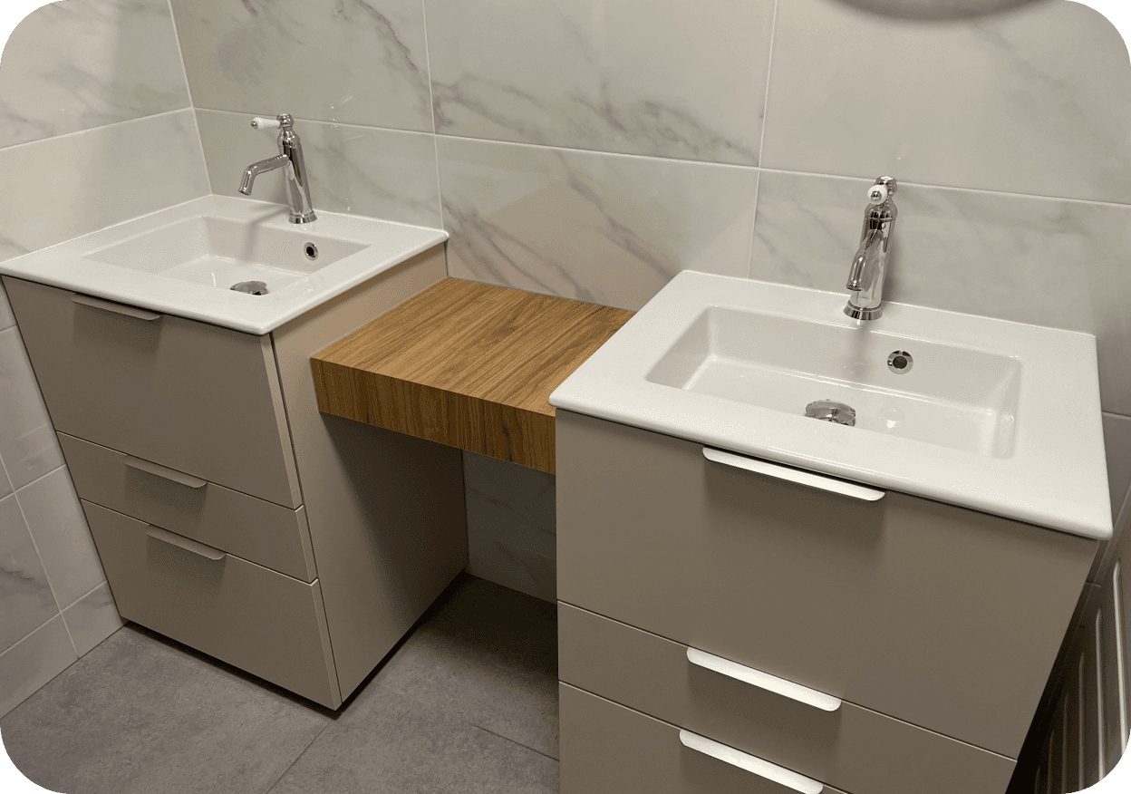 double vasque salle de bain marbre