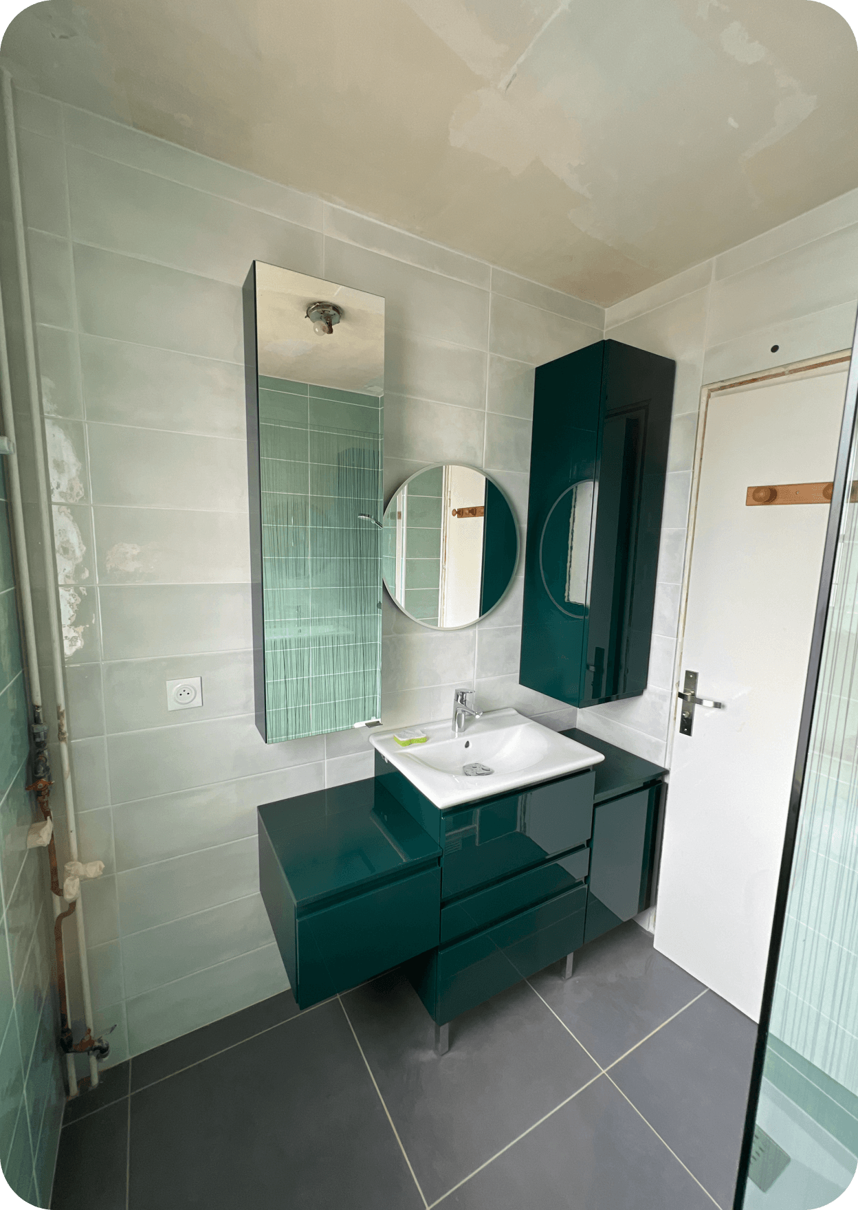 bac à douche a l italienne avec carrelage